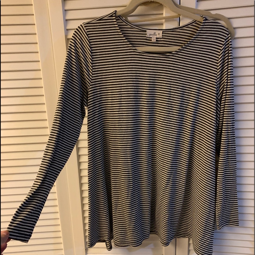 Puella Striped black and white large